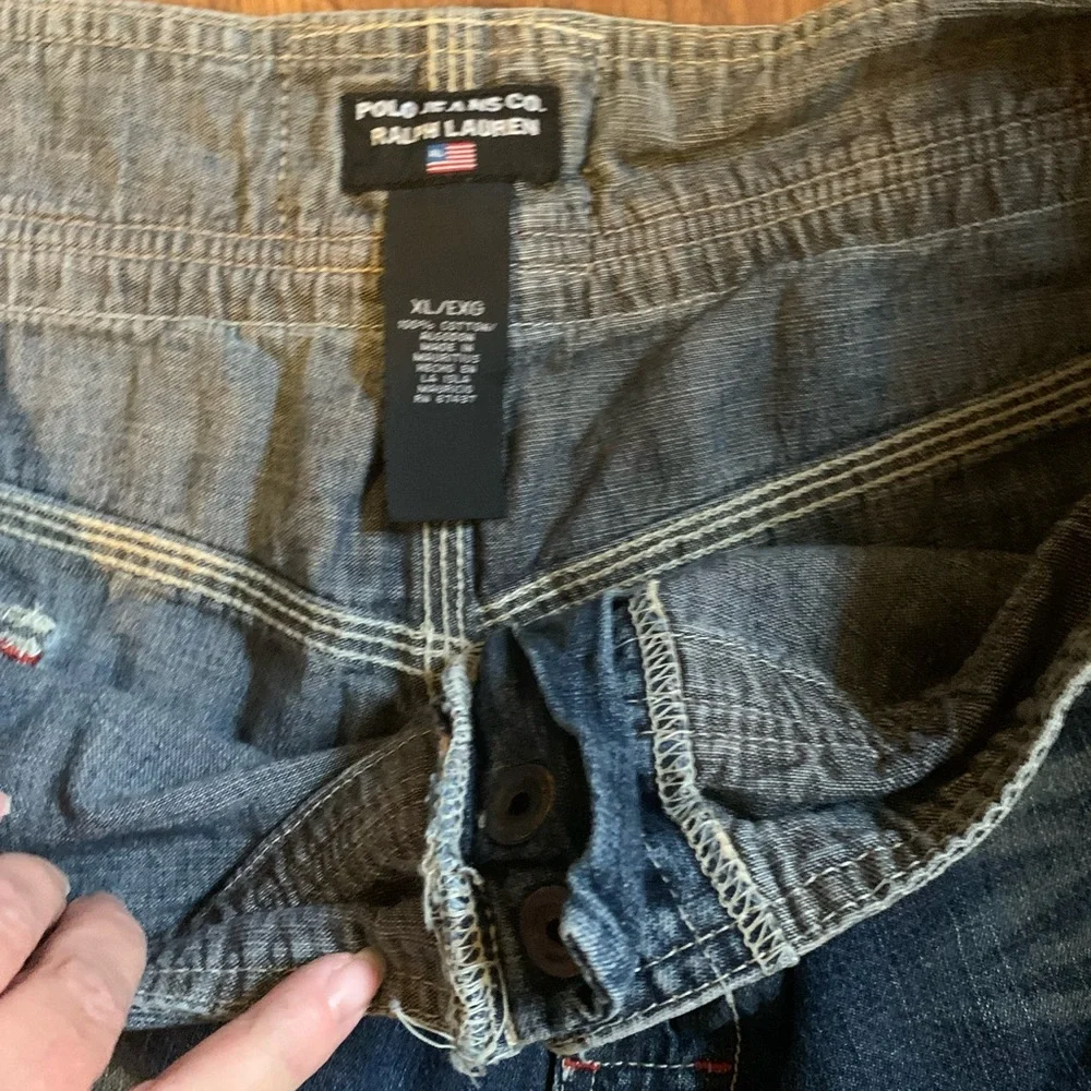 Polo jeans Co. Ralph Lauren XL Men's Blue Denim Shorts - Picture 3 of 5